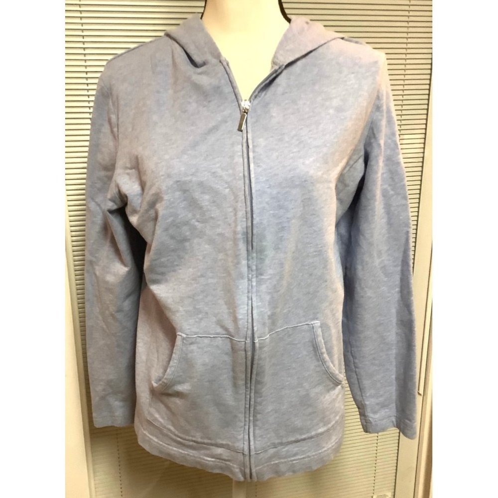 Karen Scott Sportswear Light Blue Jacket -- LARGE